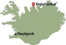 Map showing the location of Siglufjörður